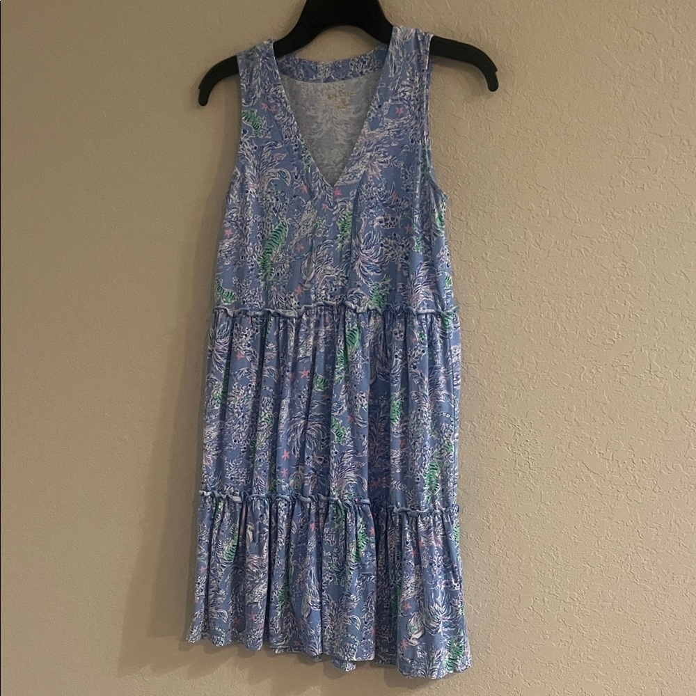 Lilly Pulitzer Blue/Green Lorina Swing Dress